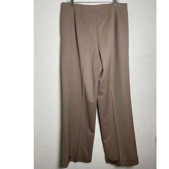 Talbots Women's Stretch High Rise Wool Pants Tan 16 Academia Quiet Luxury Preppy - Picture 2 of 14